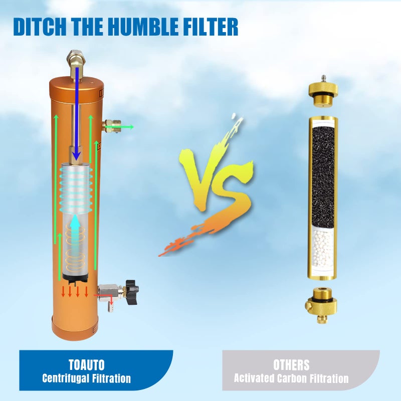 TOAUTO 30Mpa High Pressure Air Filter External Water Oil Separator Filtration for Air Compressor Air Pump - Image 3
